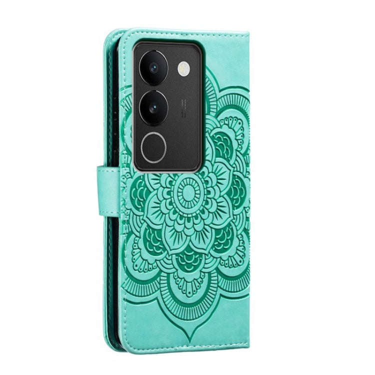 For vivo S17 Sun Mandala Embossing Pattern Phone Leather Case