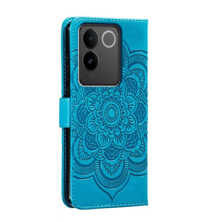 For vivo S17e Sun Mandala Embossing Pattern Phone Leather Case