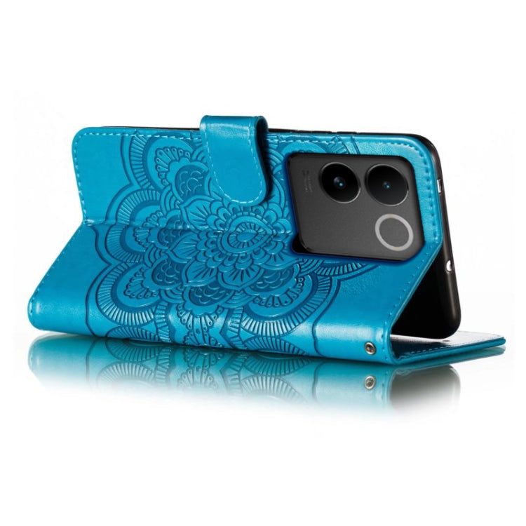For vivo S17e Sun Mandala Embossing Pattern Phone Leather Case