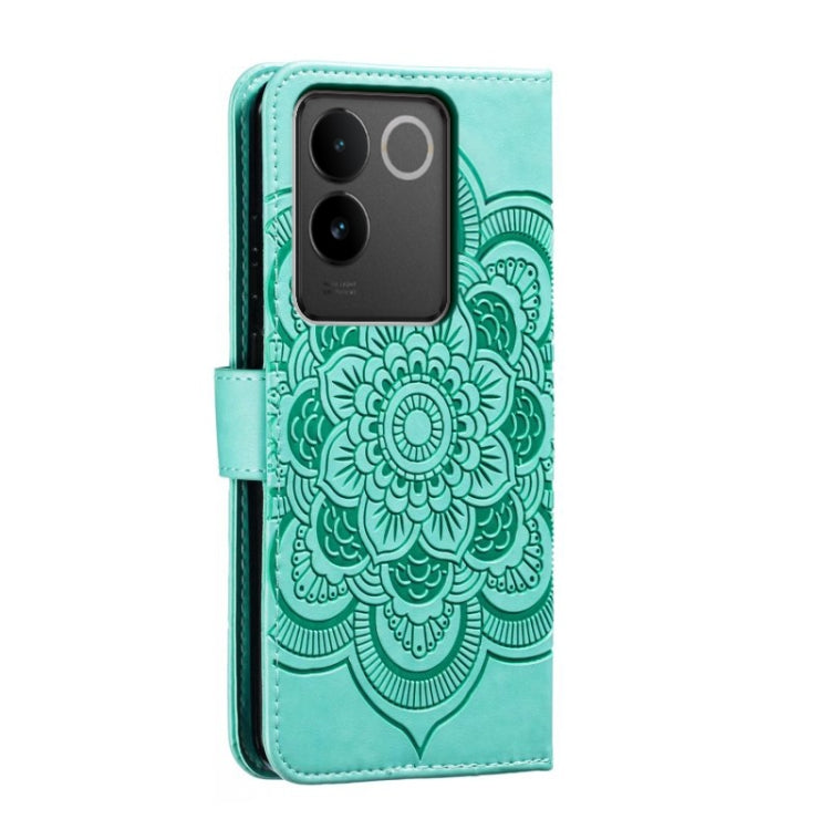 For vivo S17e Sun Mandala Embossing Pattern Phone Leather Case