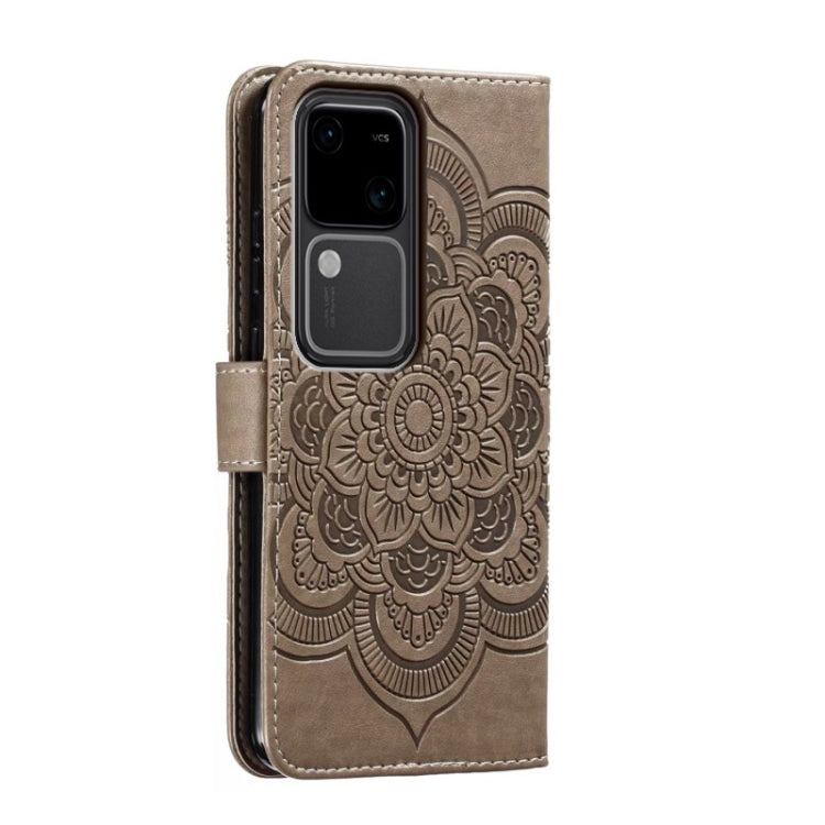 For vivo S18 Sun Mandala Embossing Pattern Phone Leather Case