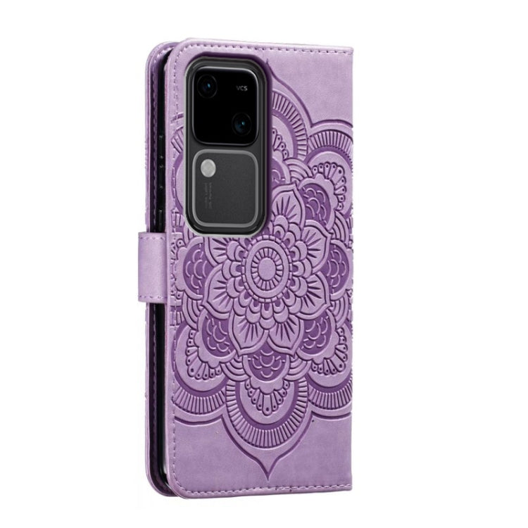 For vivo S18 Sun Mandala Embossing Pattern Phone Leather Case