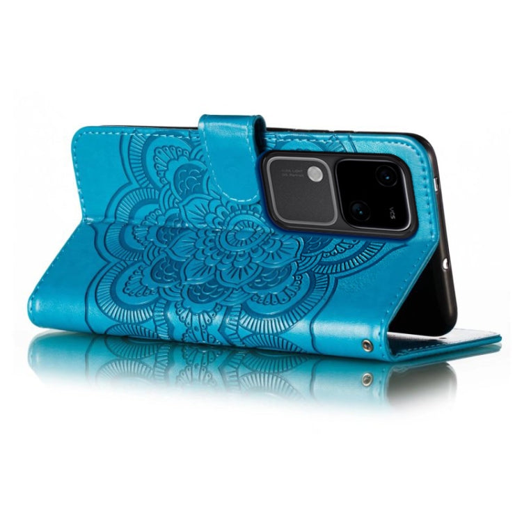 For vivo S18 Sun Mandala Embossing Pattern Phone Leather Case