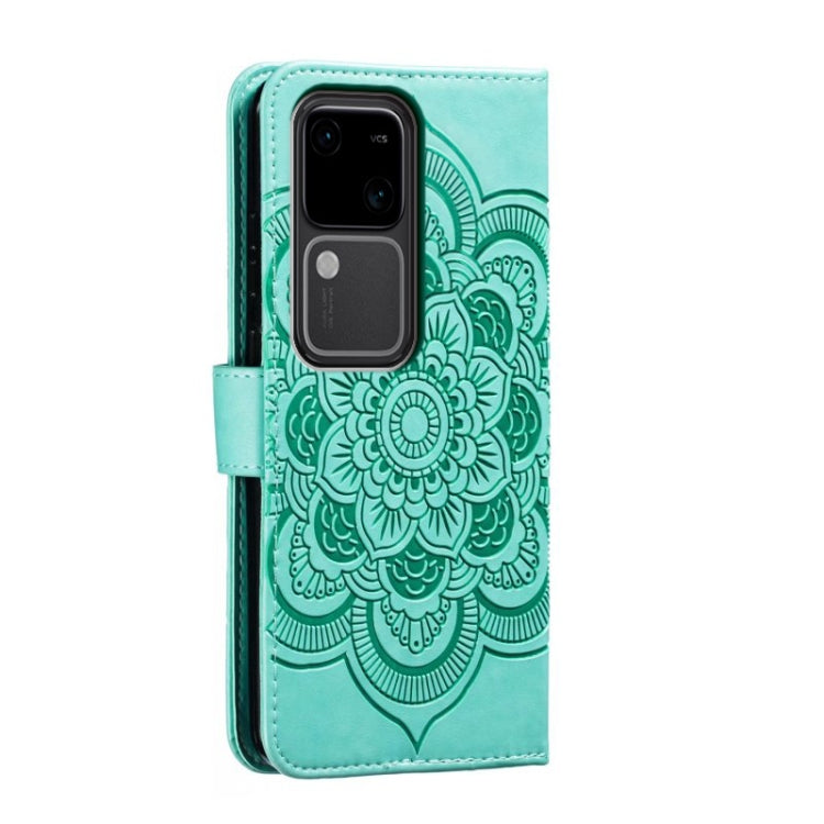 For vivo S18 Sun Mandala Embossing Pattern Phone Leather Case