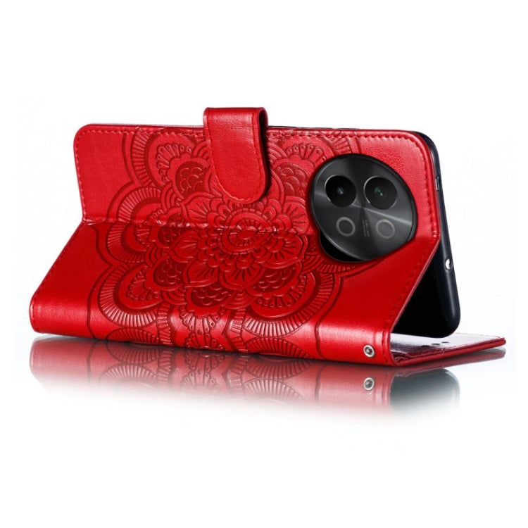 For vivo S18e Sun Mandala Embossing Pattern Phone Leather Case