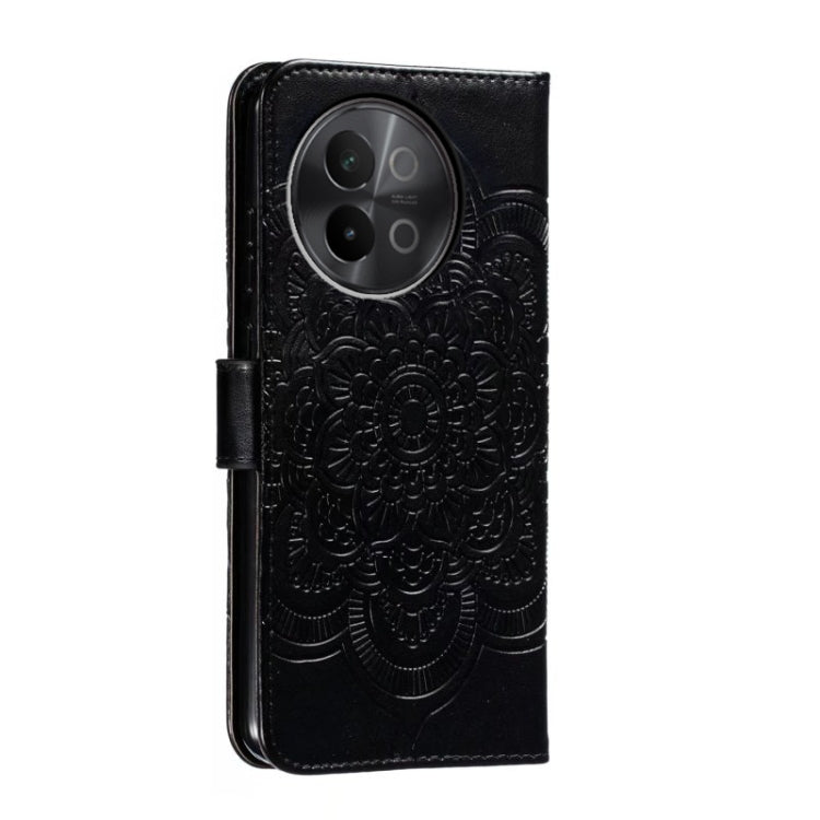 For vivo S18e Sun Mandala Embossing Pattern Phone Leather Case