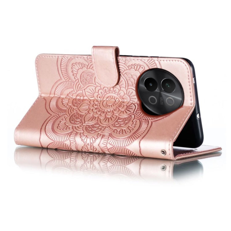 For vivo S18e Sun Mandala Embossing Pattern Phone Leather Case