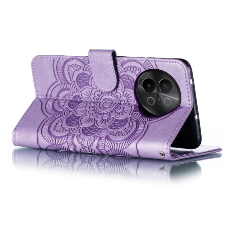 For vivo S18e Sun Mandala Embossing Pattern Phone Leather Case