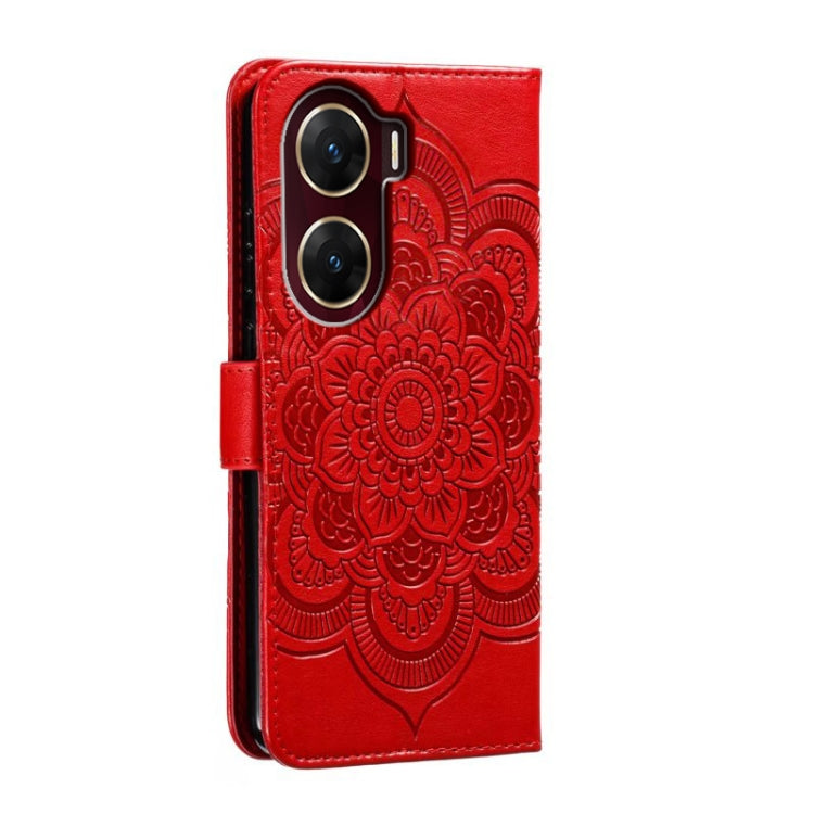 For vivo V29e Sun Mandala Embossing Pattern Phone Leather Case