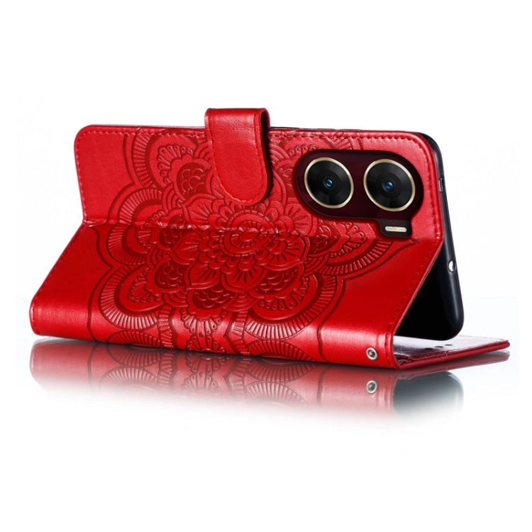For vivo V29e Sun Mandala Embossing Pattern Phone Leather Case