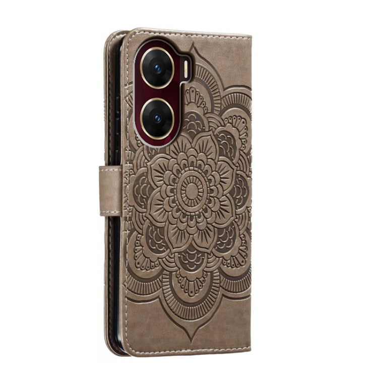 For vivo V29e Sun Mandala Embossing Pattern Phone Leather Case