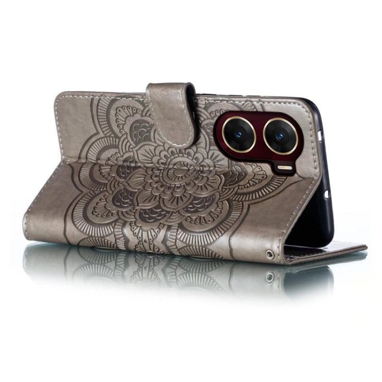 For vivo V29e Sun Mandala Embossing Pattern Phone Leather Case
