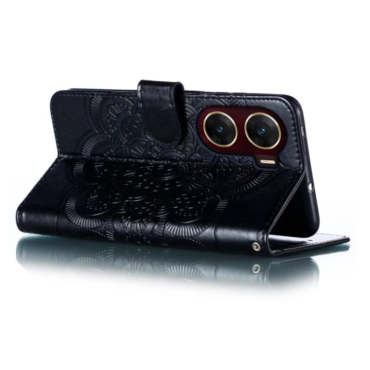 For vivo V29e Sun Mandala Embossing Pattern Phone Leather Case