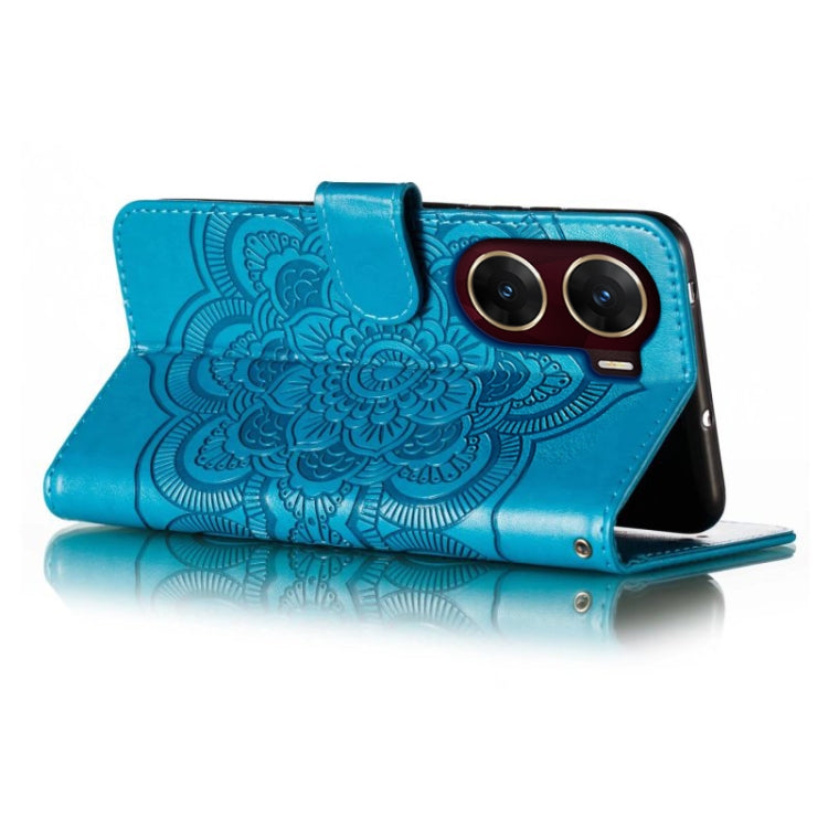 For vivo V29e Sun Mandala Embossing Pattern Phone Leather Case