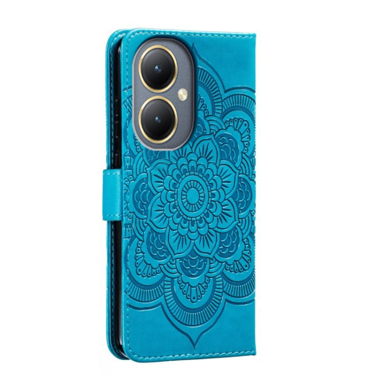 For vivo Y35M+ Sun Mandala Embossing Pattern Phone Leather Case