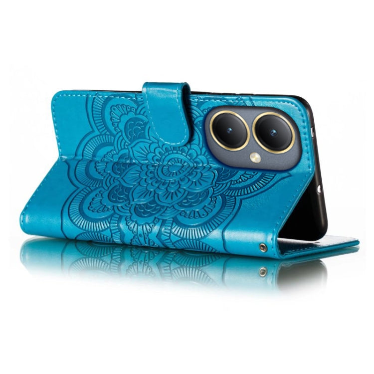 For vivo Y35M+ Sun Mandala Embossing Pattern Phone Leather Case