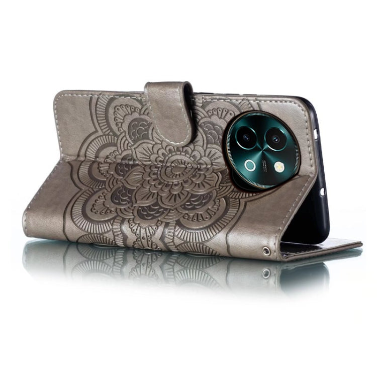 For vivo Y38 Sun Mandala Embossing Pattern Phone Leather Case