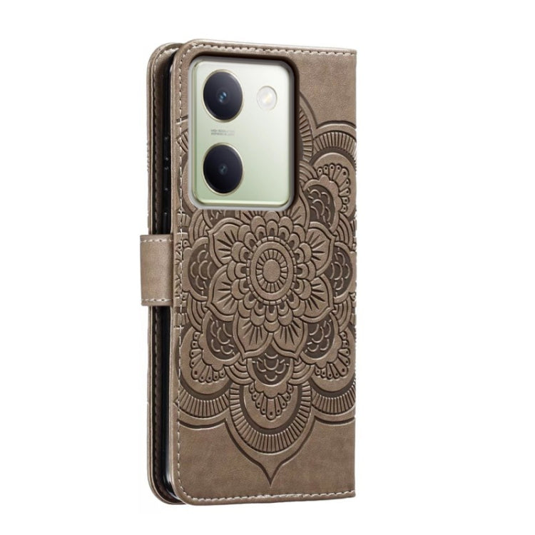 For vivo Y100 5G Sun Mandala Embossing Pattern Phone Leather Case