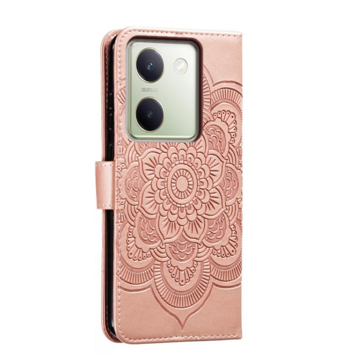 For vivo Y100 5G Sun Mandala Embossing Pattern Phone Leather Case