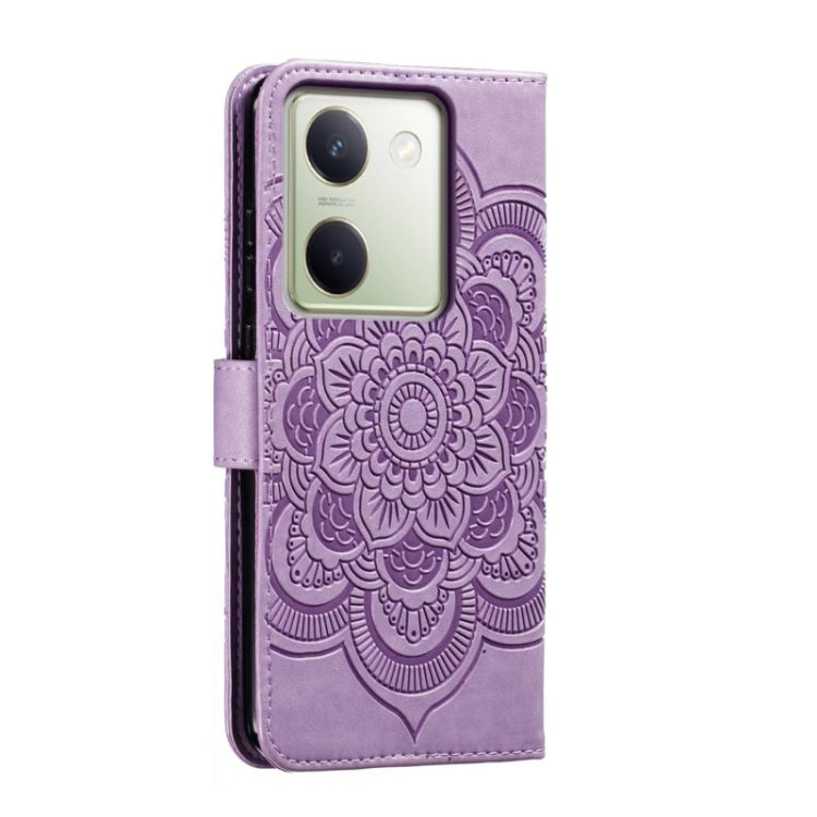 For vivo Y100 5G Sun Mandala Embossing Pattern Phone Leather Case