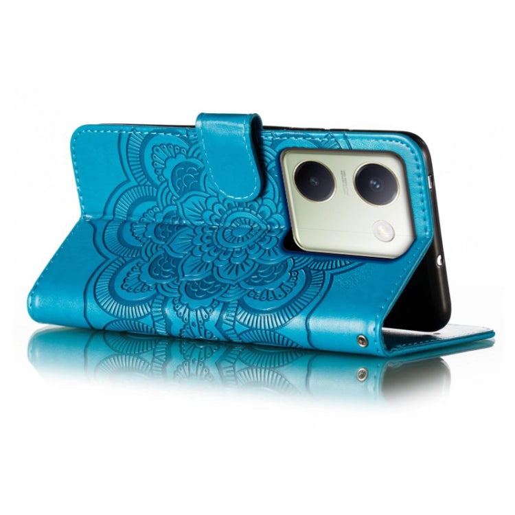 For vivo Y100 5G Sun Mandala Embossing Pattern Phone Leather Case