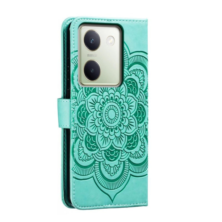 For vivo Y100 5G Sun Mandala Embossing Pattern Phone Leather Case