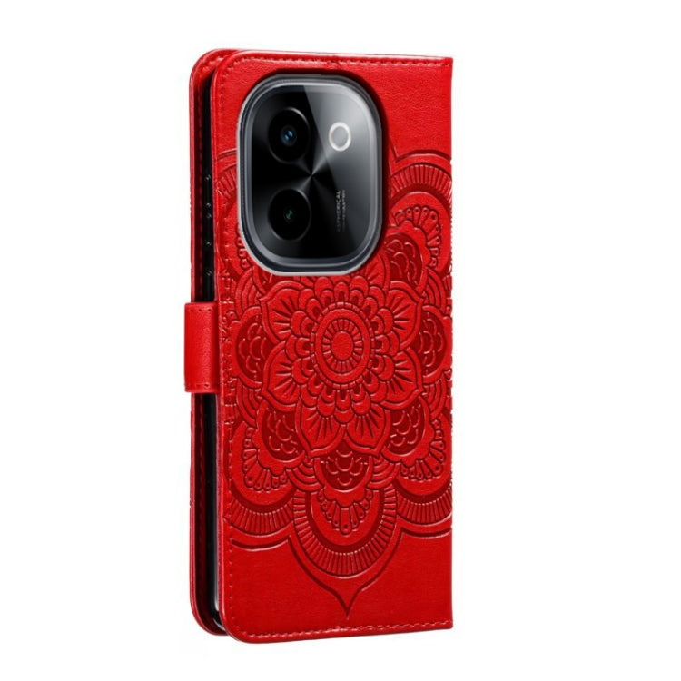 For vivo Y200 5G Sun Mandala Embossing Pattern Phone Leather Case