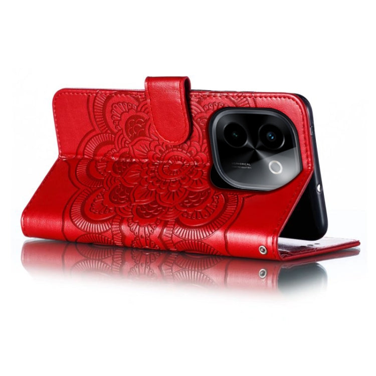For vivo Y200 5G Sun Mandala Embossing Pattern Phone Leather Case