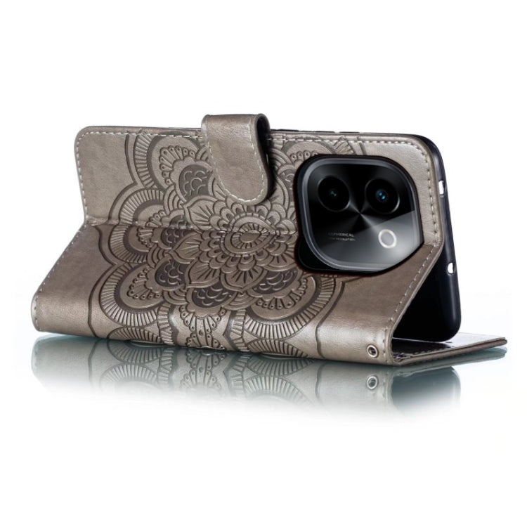 For vivo Y200 5G Sun Mandala Embossing Pattern Phone Leather Case