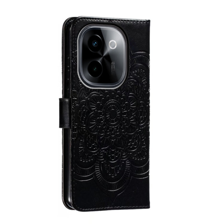 For vivo Y200 5G Sun Mandala Embossing Pattern Phone Leather Case