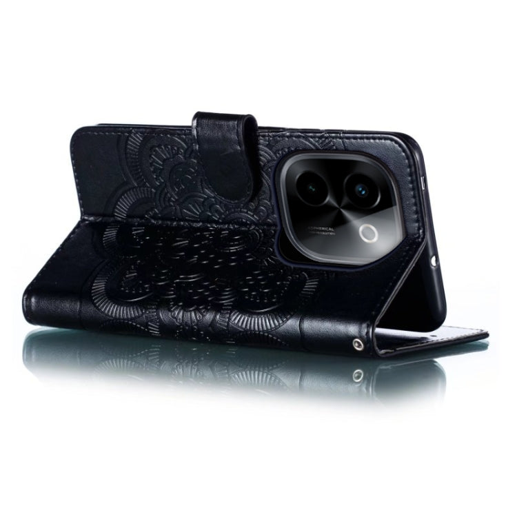 For vivo Y200 5G Sun Mandala Embossing Pattern Phone Leather Case