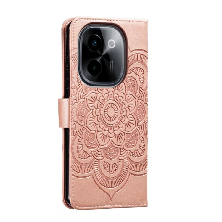 For vivo Y200 5G Sun Mandala Embossing Pattern Phone Leather Case