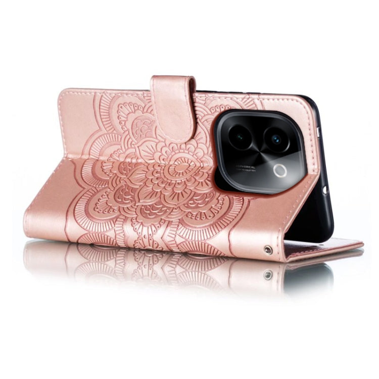 For vivo Y200 5G Sun Mandala Embossing Pattern Phone Leather Case