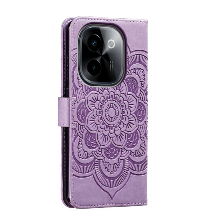 For vivo Y200 5G Sun Mandala Embossing Pattern Phone Leather Case