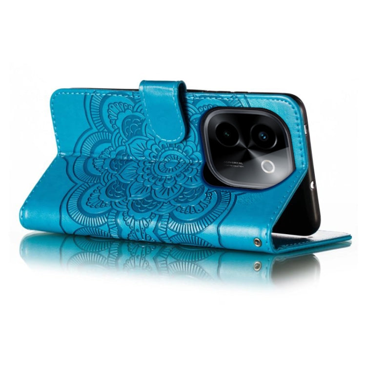 For vivo Y200 5G Sun Mandala Embossing Pattern Phone Leather Case