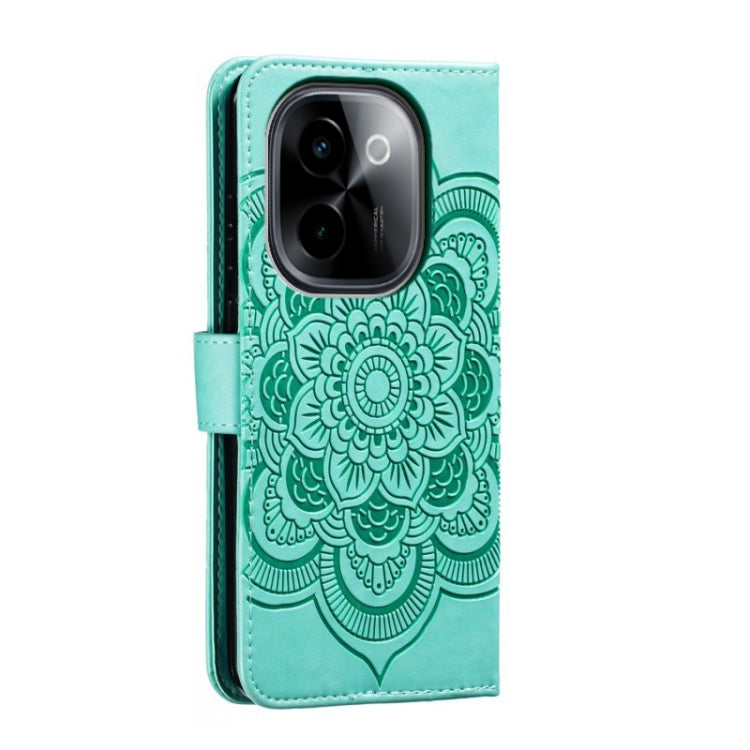 For vivo Y200 5G Sun Mandala Embossing Pattern Phone Leather Case