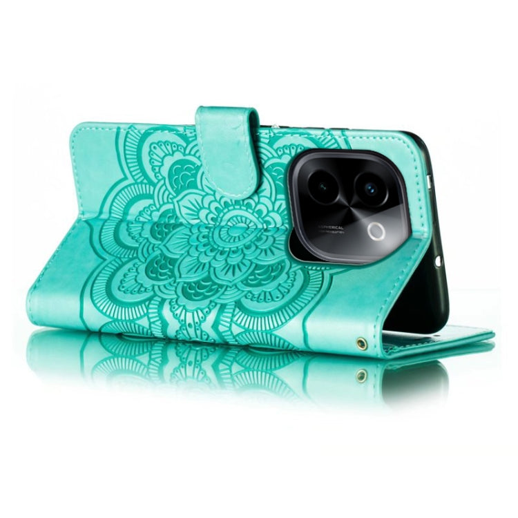 For vivo Y200 5G Sun Mandala Embossing Pattern Phone Leather Case