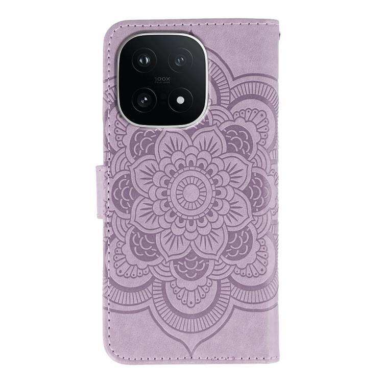 For vivo iQOO 15 Sun Mandala Embossing Pattern Phone Leather Case