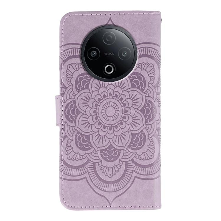 For vivo Y500 5G Sun Mandala Embossing Pattern Phone Leather Case