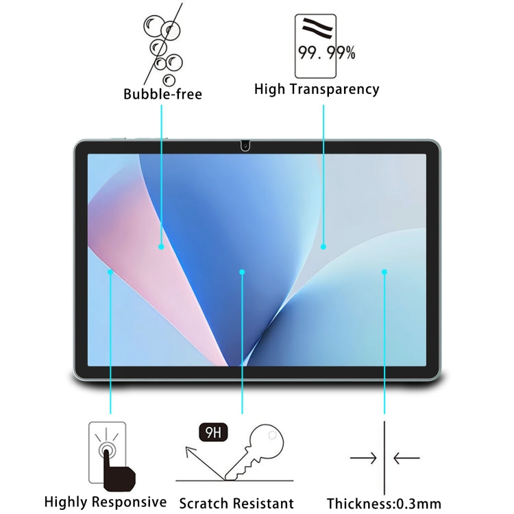 For AGM Pad 11 / Fossibot Tab 12 25pcs 9H 0.3mm Explosion-proof Tempered Glass Film