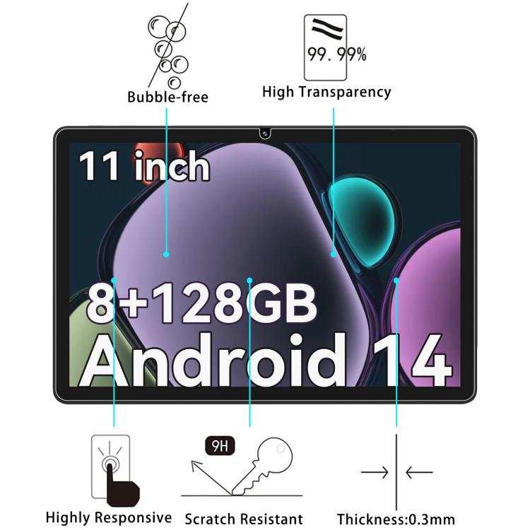 For Apolosign EP1095T Tab 11 25pcs 9H 0.3mm Explosion-proof Tempered Glass Film