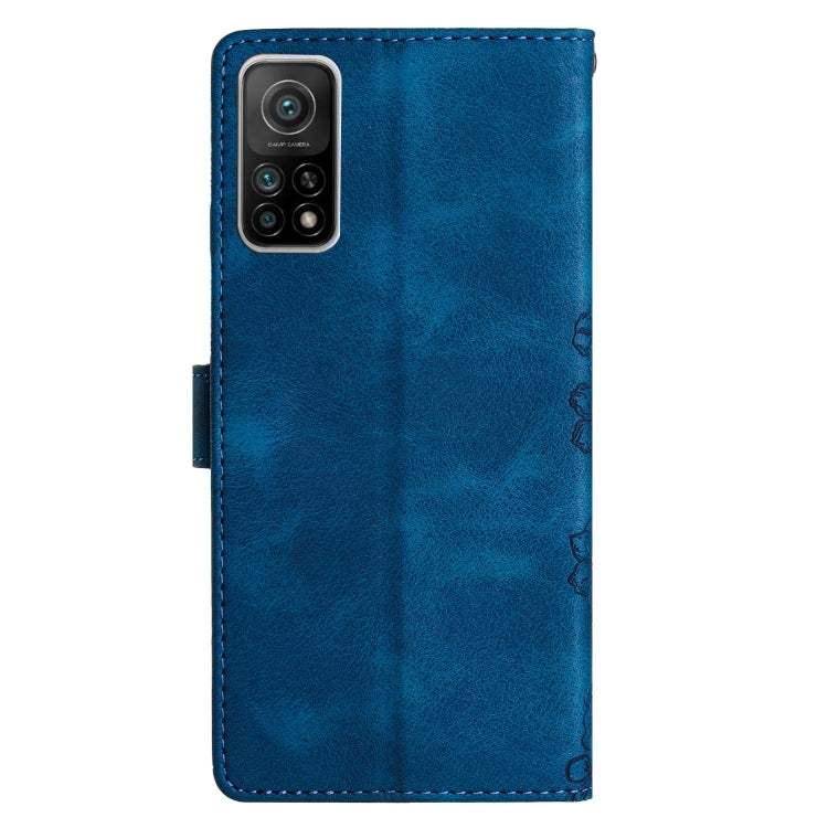 For Xiaomi Mi 10T 5G / 10T Pro 5G Cherry Blossom Butterfly Skin Feel Embossed PU Phone Case