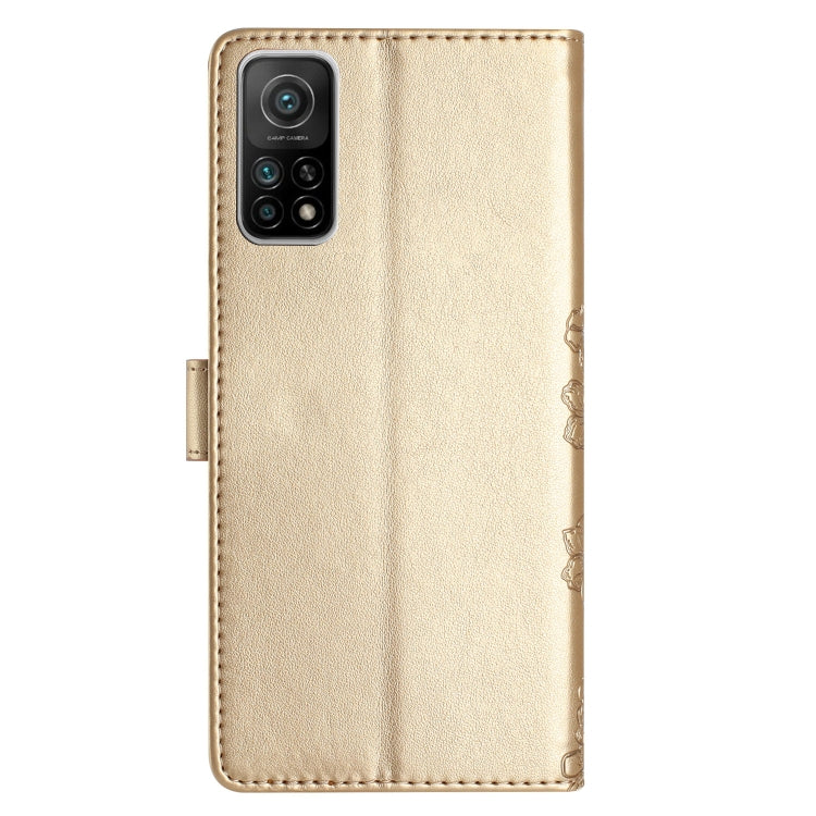For Xiaomi Mi 10T 5G / 10T Pro 5G Cherry Blossom Butterfly Skin Feel Embossed PU Phone Case