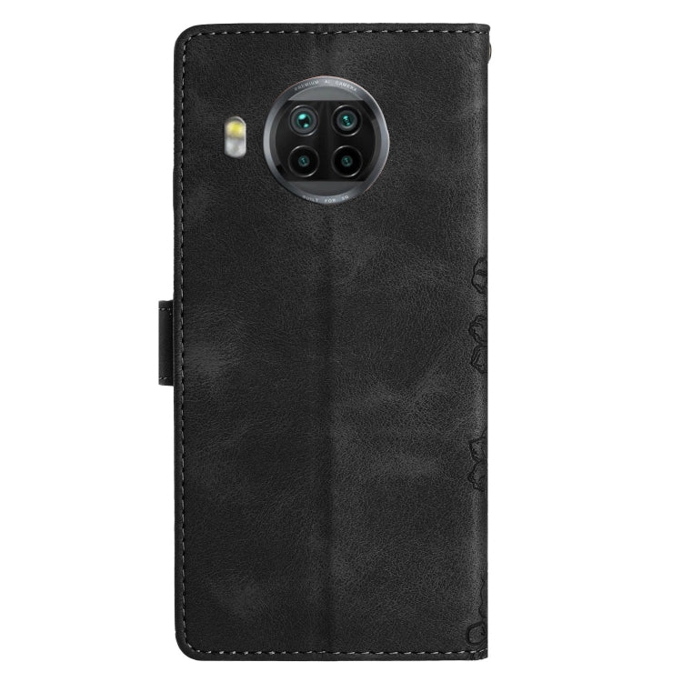 For Xiaomi Mi 10T Lite 5G Cherry Blossom Butterfly Skin Feel Embossed PU Phone Case