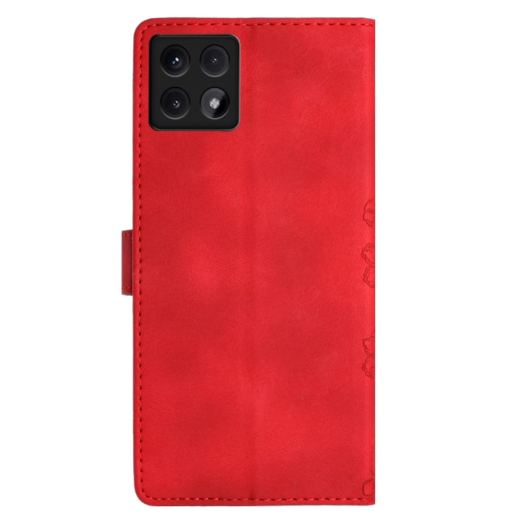 For Xiaomi 14T Cherry Blossom Butterfly Skin Feel Embossed PU Phone Case