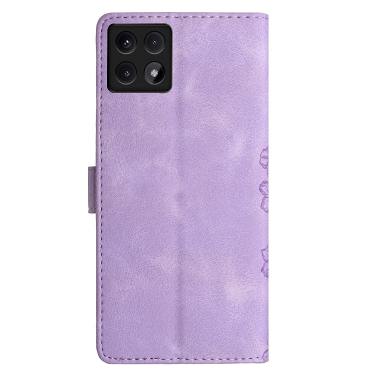 For Xiaomi 14T Cherry Blossom Butterfly Skin Feel Embossed PU Phone Case