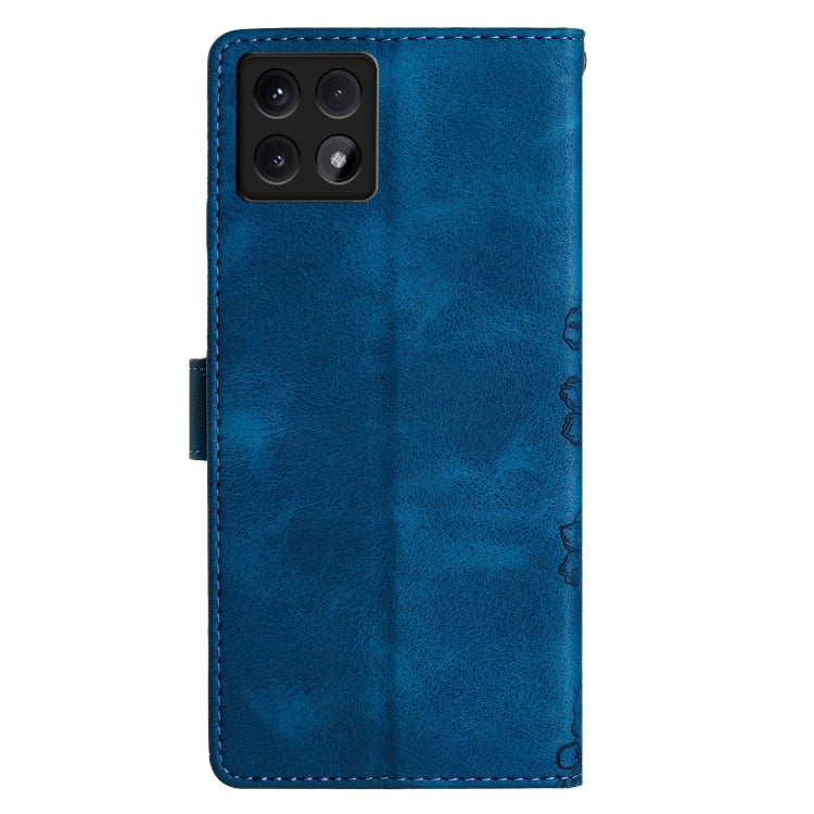 For Xiaomi 14T Cherry Blossom Butterfly Skin Feel Embossed PU Phone Case
