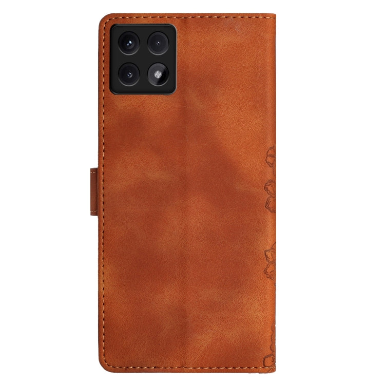 For Xiaomi 14T Cherry Blossom Butterfly Skin Feel Embossed PU Phone Case