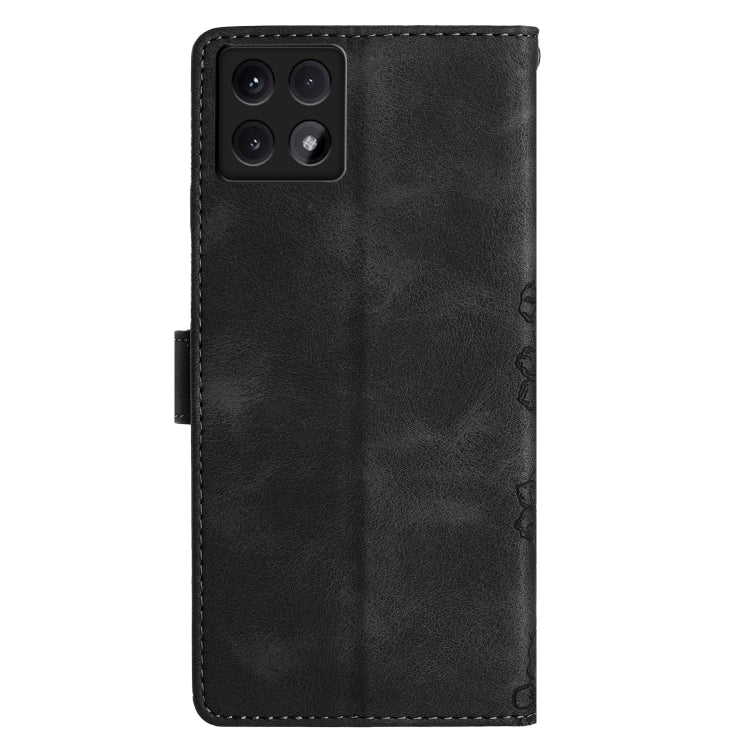 For Xiaomi 14T Cherry Blossom Butterfly Skin Feel Embossed PU Phone Case