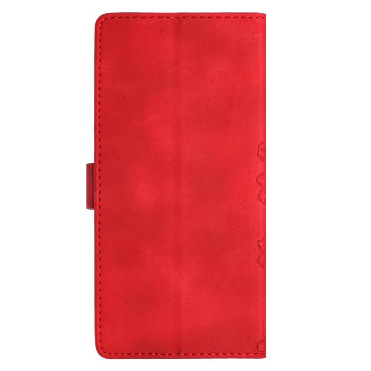 For Xiaomi 17 Pro Cherry Blossom Butterfly Skin Feel Embossed PU Phone Case
